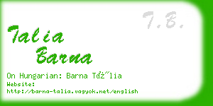 talia barna business card